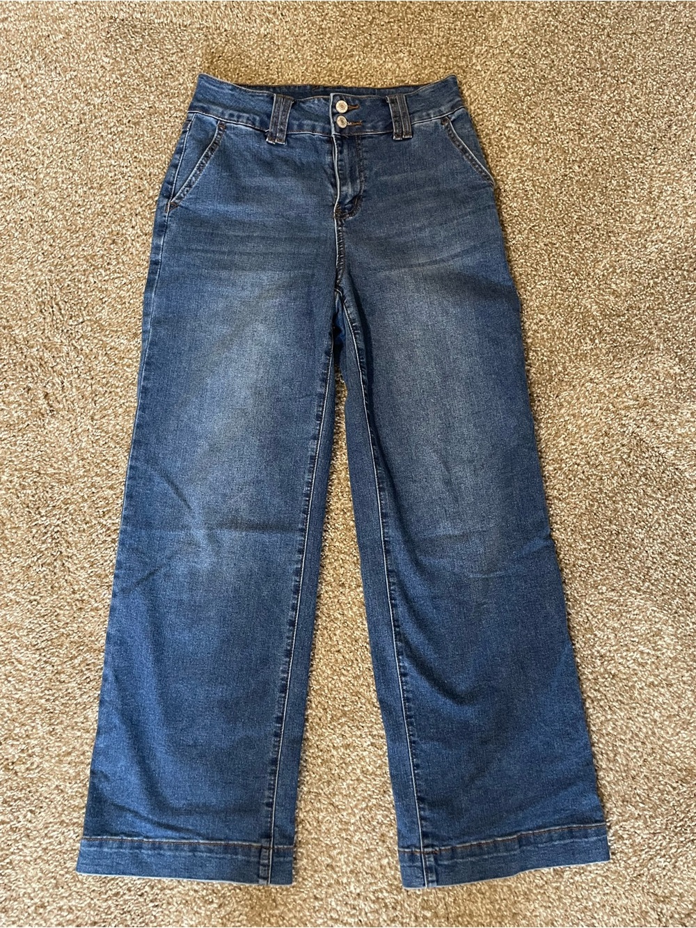 Women’s Wide-Leg Blue Jeans - Classic Dark Indigo